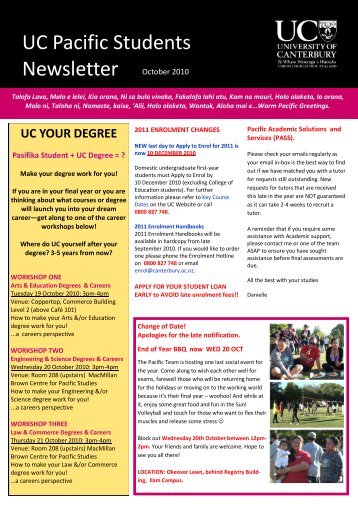 UC Pacific Students Newsletter - Pacific Health Voices