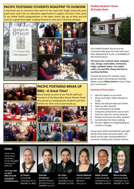 UC Pacific Students Newsletter - Pacific Health Voices