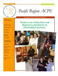 Pacific Region ACPE