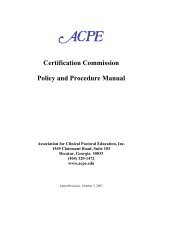 Certification Commission Policy and Procedure Manual