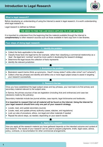 Introduction to Legal Research - PacLII