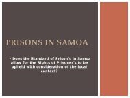 Prisons in Samoa - PacLII