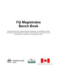 Fiji Magistrates Bench Book - Federal Court of Australia