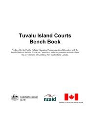 Tuvalu Island Courts Bench Book - Federal Court of Australia