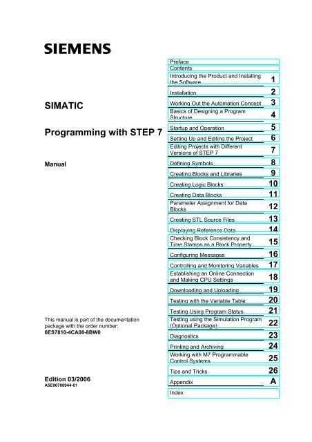 Simatic - Programming with STEP7 - Process Control and ...