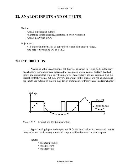 Automating Manufacturing Systems - Process Control and ...