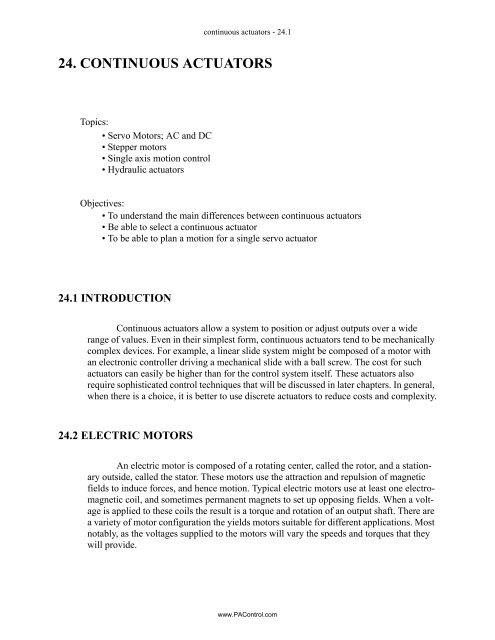 Automating Manufacturing Systems - Process Control and ...