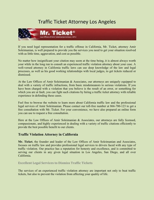 Traffic Tickets Attorney