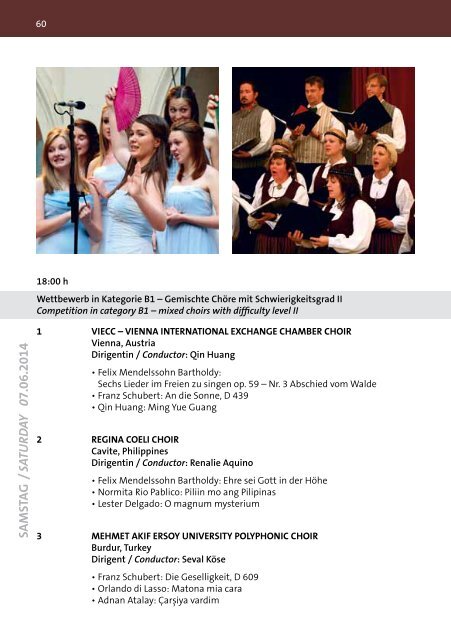 Sing'n'Joy Vienna 2014 - Program Book