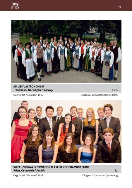 Sing'n'Joy Vienna 2014 - Program Book