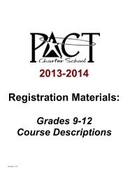 9-12 Course Descriptions - PACT Charter School