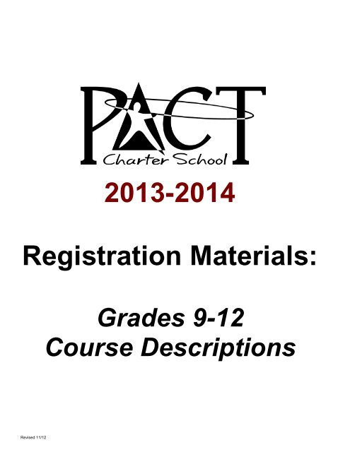 9-12 Course Descriptions - PACT Charter School