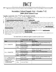 2009-2010 Secondary School Supply List rev20090729cms