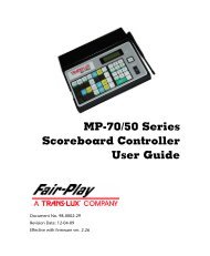 MP-70/50 Series Scoreboard Controller User Guide - PACT Charter ...