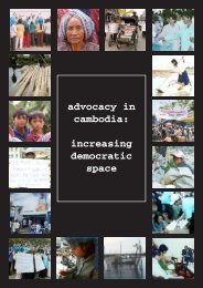 Advocacy in Cambodia: Increasing Democratic ... - Pact Cambodia