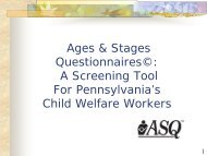 Ages & Stages Questionnaires©: A Screening Tool - Pennsylvania ...