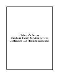 Children's Bureau Child and Family Services Reviews Conference ...