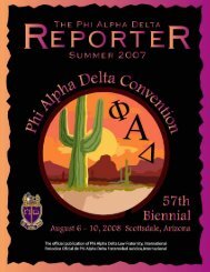 Summer 2007 Reporter - Phi Alpha Delta