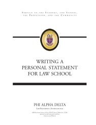 Writing A Personal Statement - Phi Alpha Delta