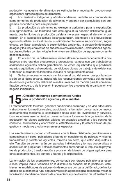 100 propuestas mínimas de las FARC-EP para el Desarrollo rural y agrario 