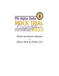 Robin and Sandra Hansbra v. Plane's Park ... - Phi Alpha Delta