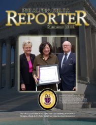 THE REPORTER â SPRING 2010 â PAGE 1 - Phi Alpha Delta