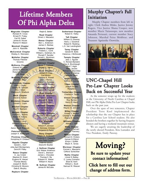 Winter 2010-11 - Phi Alpha Delta