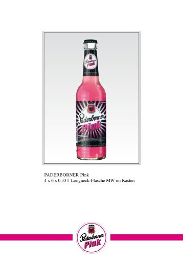 Paderborner Pink 4 x 6 x 0,33 l Longneck-Flasche MW im Kasten