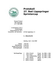 Protokoll 27. Bad Lippspringer Sprintercup - 1. Paderborner ...