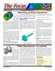 Spinning up Rotor Dynamics Table Operations - A Lost Art - PADT