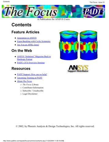 Annotation in ANSYS - PADT