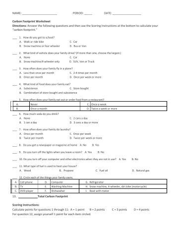 Worksheets Carbon Footprint Worksheet carbon footprint the objectives of this session are twofold 1 worksheet