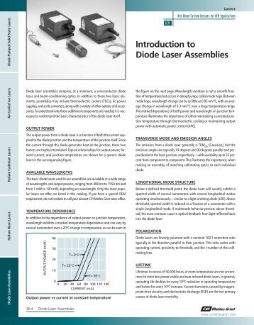 Introduction to Diode Laser Assemblies - CVI Melles Griot