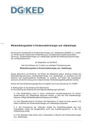 diabetologie - Arbeitsgemeinschaft PÃ¤diatrische Endokrinologie