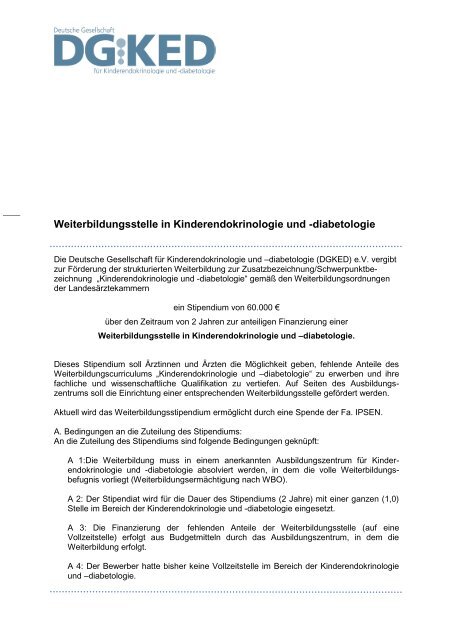 diabetologie - Arbeitsgemeinschaft PÃ¤diatrische Endokrinologie