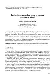 Spatial planning as an instrument for shaping an ecological network