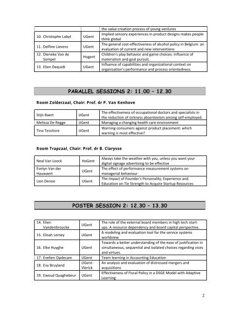 SCHEDULE PHD DAY, FRIDAY MAY 25