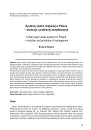 Systemy zieleni miejskiej w Polsce - Polska Asocjacja Ekologii ...