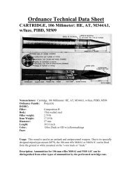 Ordnance Technical Data Sheet