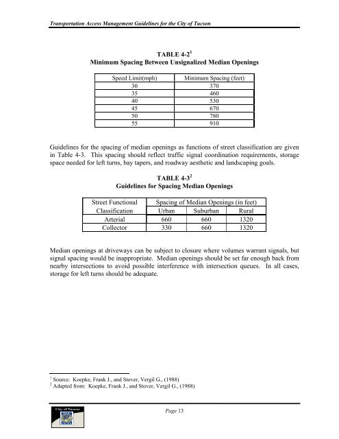 Transportation Access Management Guidelines for ... - City of Tucson