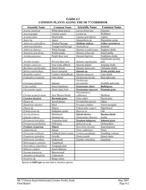 sr 77/oracle road multimodal corridor profile study final report - Pima ...