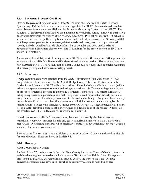 sr 77/oracle road multimodal corridor profile study final report - Pima ...