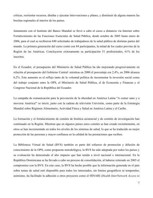 cerrar las brechas de salud en la población menos ... - PAHO/WHO