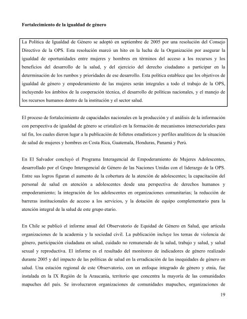 cerrar las brechas de salud en la población menos ... - PAHO/WHO