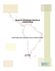 HEALTH SYSTEMS PROFILE HONDURAS - PAHO/WHO