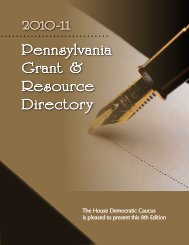 Pennsylvania grant & resource directory - pa house