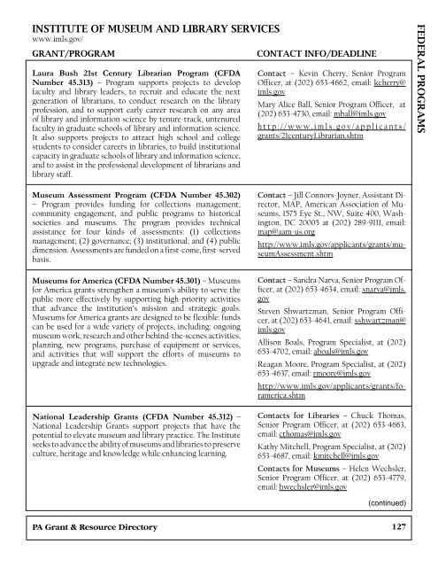 2011-12 Pennsylvania Grant & Resource Directory