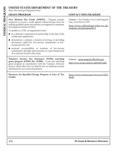 2011-12 Pennsylvania Grant & Resource Directory