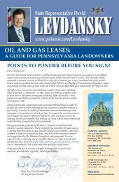 Oil anD GaS leaSeS: - Pennsylvania House Democrats