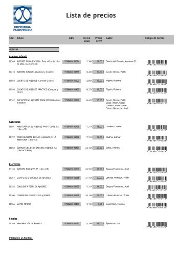 papiro:pdf lista de precios